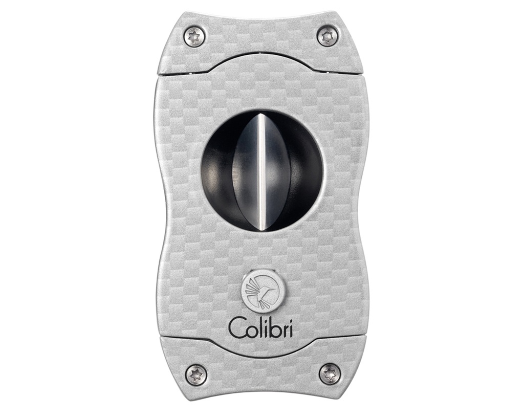 Cigar Cutter - Colibri V-Cut Carbon Fiber Silver