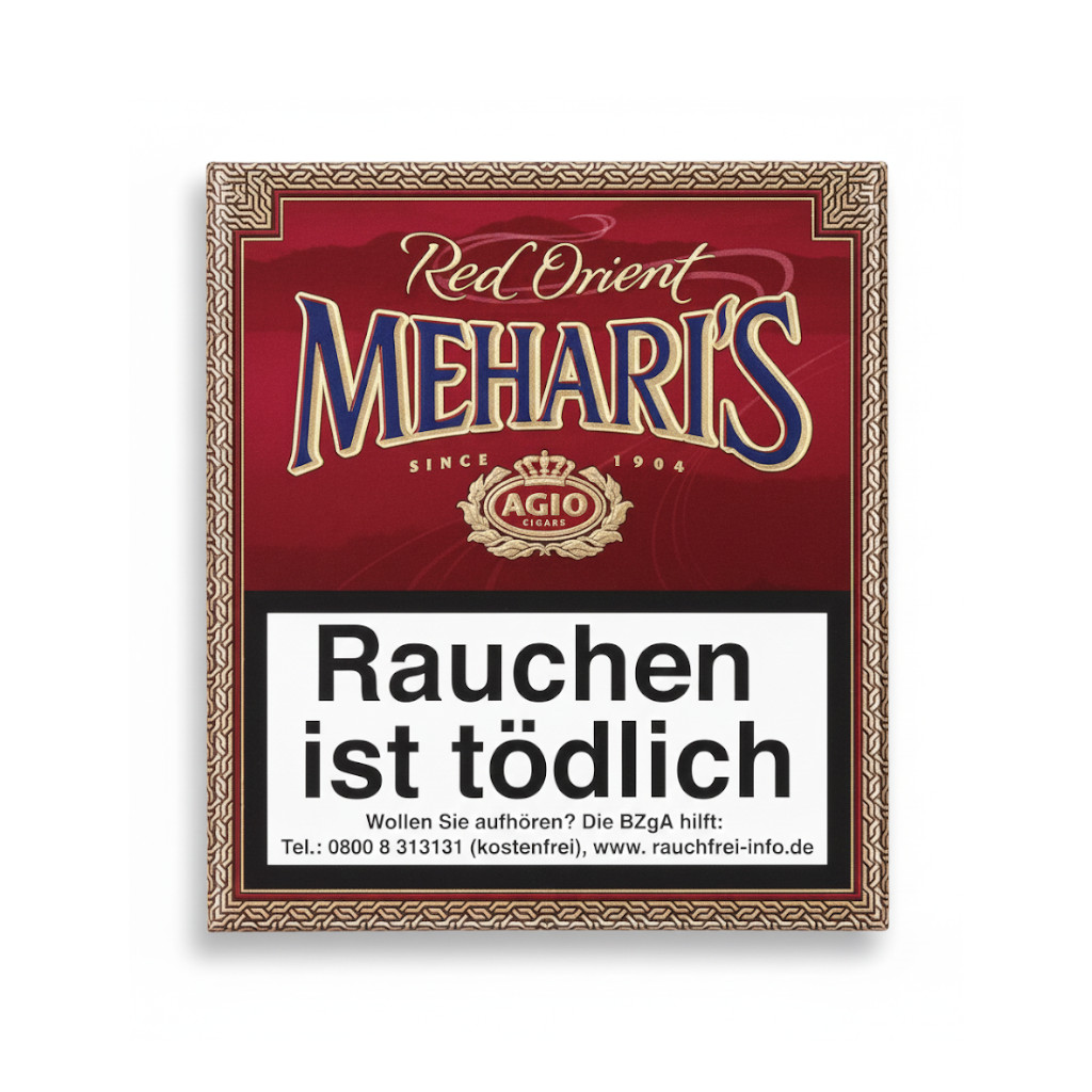 Agio Meharis Red Orient  Filtre- Pack Of 20 Cigarillos