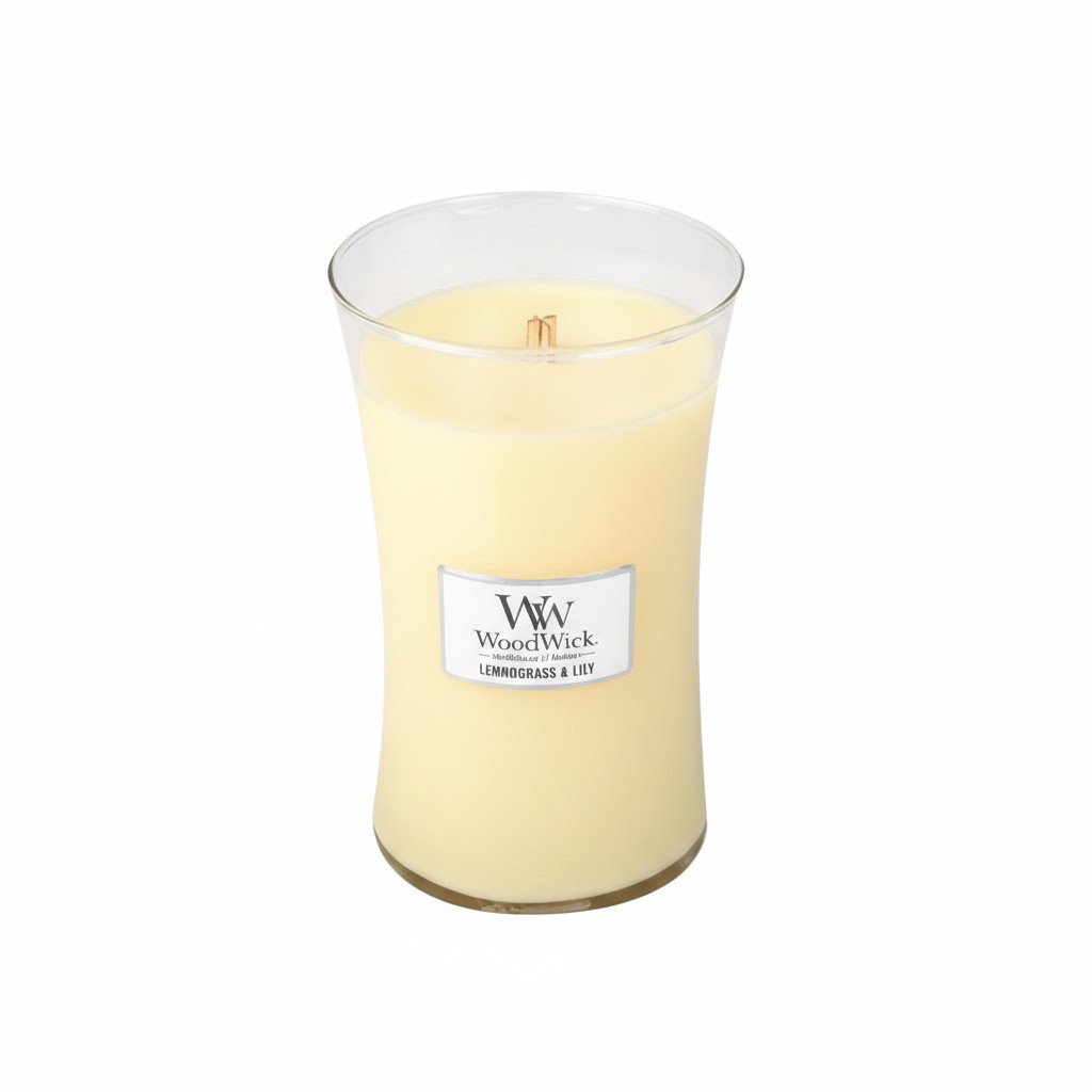 Candle - Woodwick Lemongrass & Lily - Large