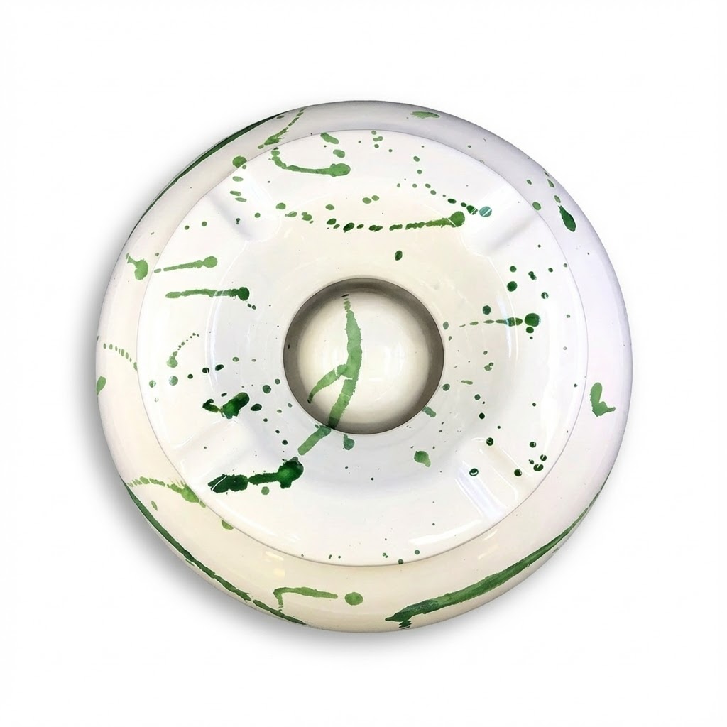 Ashtray - Dominique London Big Moroccan Green Blob - 4 Cigars