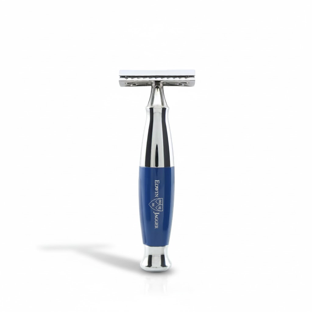 Shaving Accessories - Edwin Jagger 36 Range Safety Razor Blue/Chrome