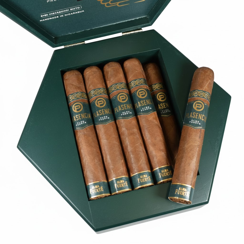 Plasencia Alma Fuerte Colorado Claro Sixto I Hexagon - Box Of 10 Cigars