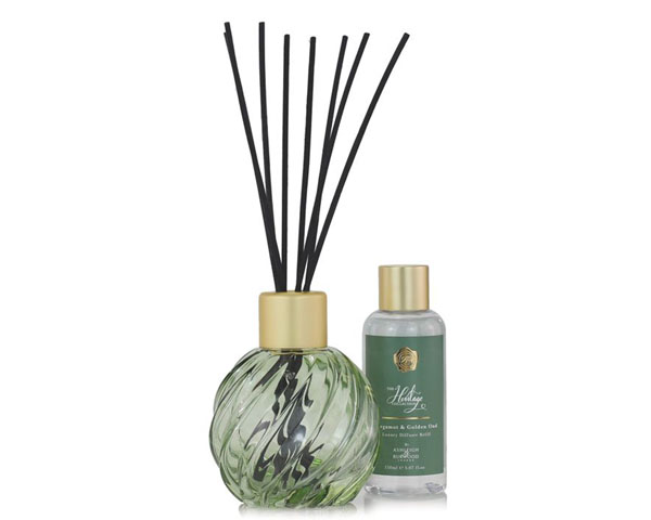 Reed Diffuser - Ashleigh & Burwood Set Spiral Green + Bergamot & Golden Oud 150Ml