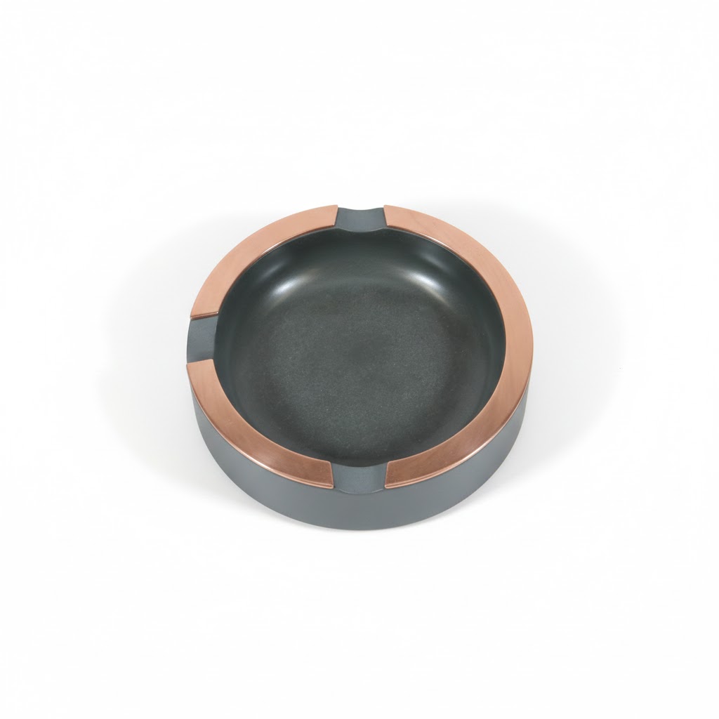 Ashtray - Davidoff Concrete Small Dark Grey - 2 Cigars