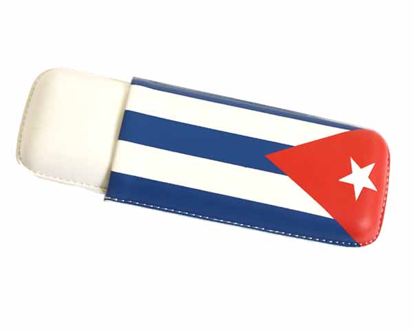 Cigar Case - Cuban Flag R64 - 2 Cigars