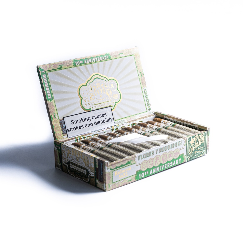 Pdr Flores Y Rodriguez 10Th Anniversary Robusto - Box Of 24 Cigars
