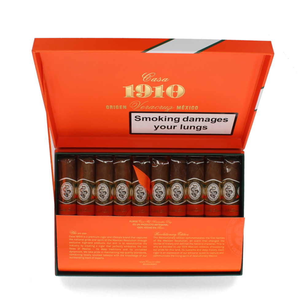 Casa 1910 Revolutionary Edition Cuchillo Parado Robusto - Box Of 10 Cigars
