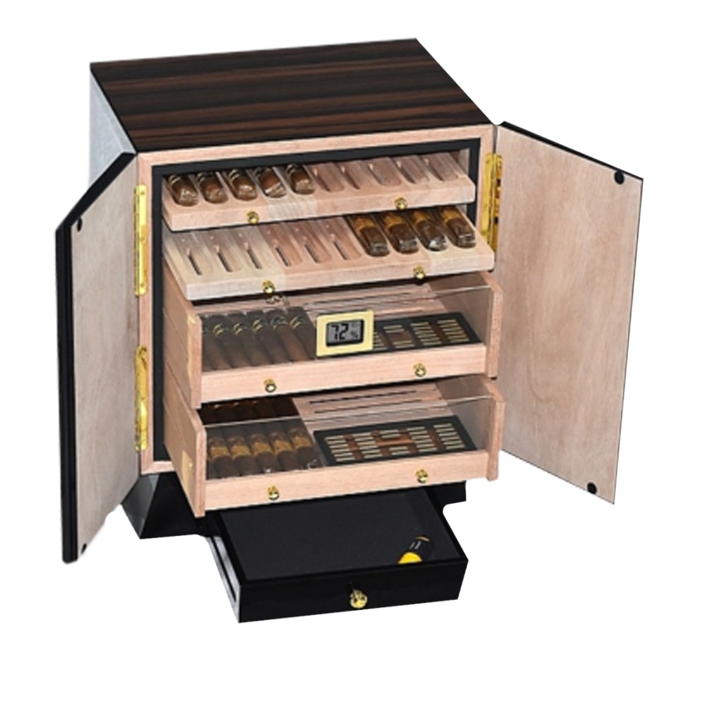 Humidor - Lubinski Italy Polished Walnut 2 Doors