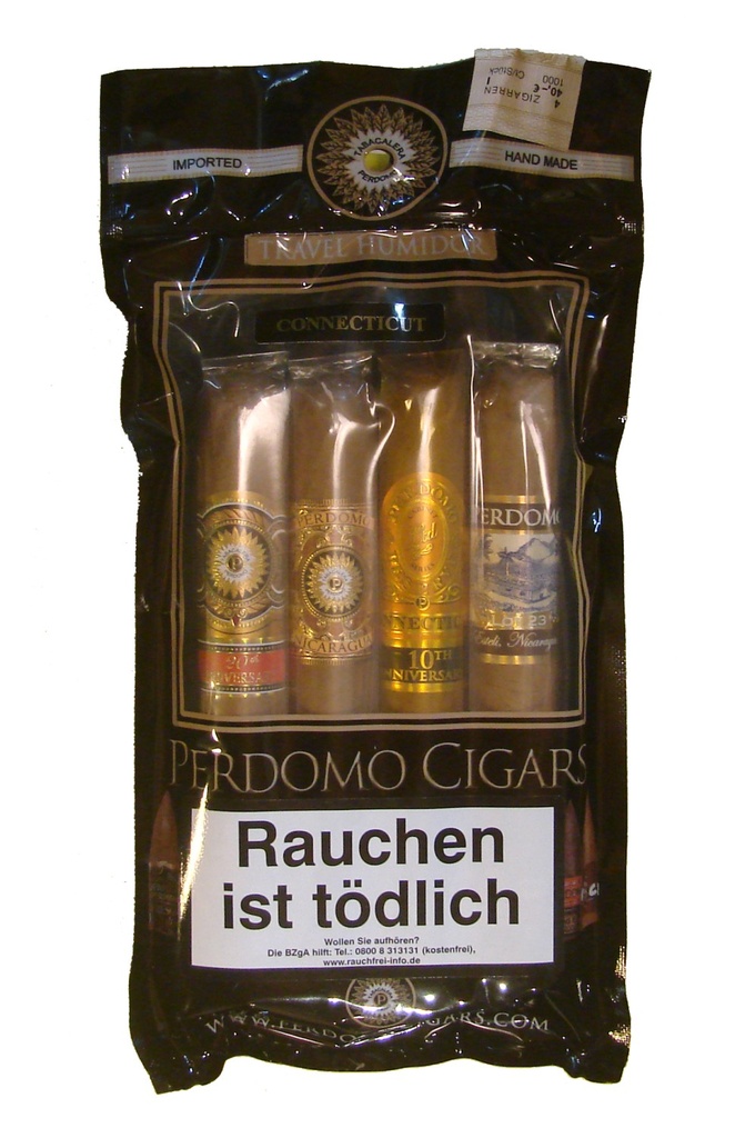 Perdomo Travel Humidor Connecticut - Pack Of 4 Cigars