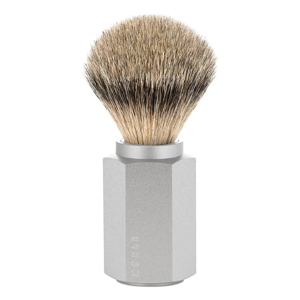Shaving Accessories - Mühle Brush Hexagon Silvertip Badger Hair - Graphite