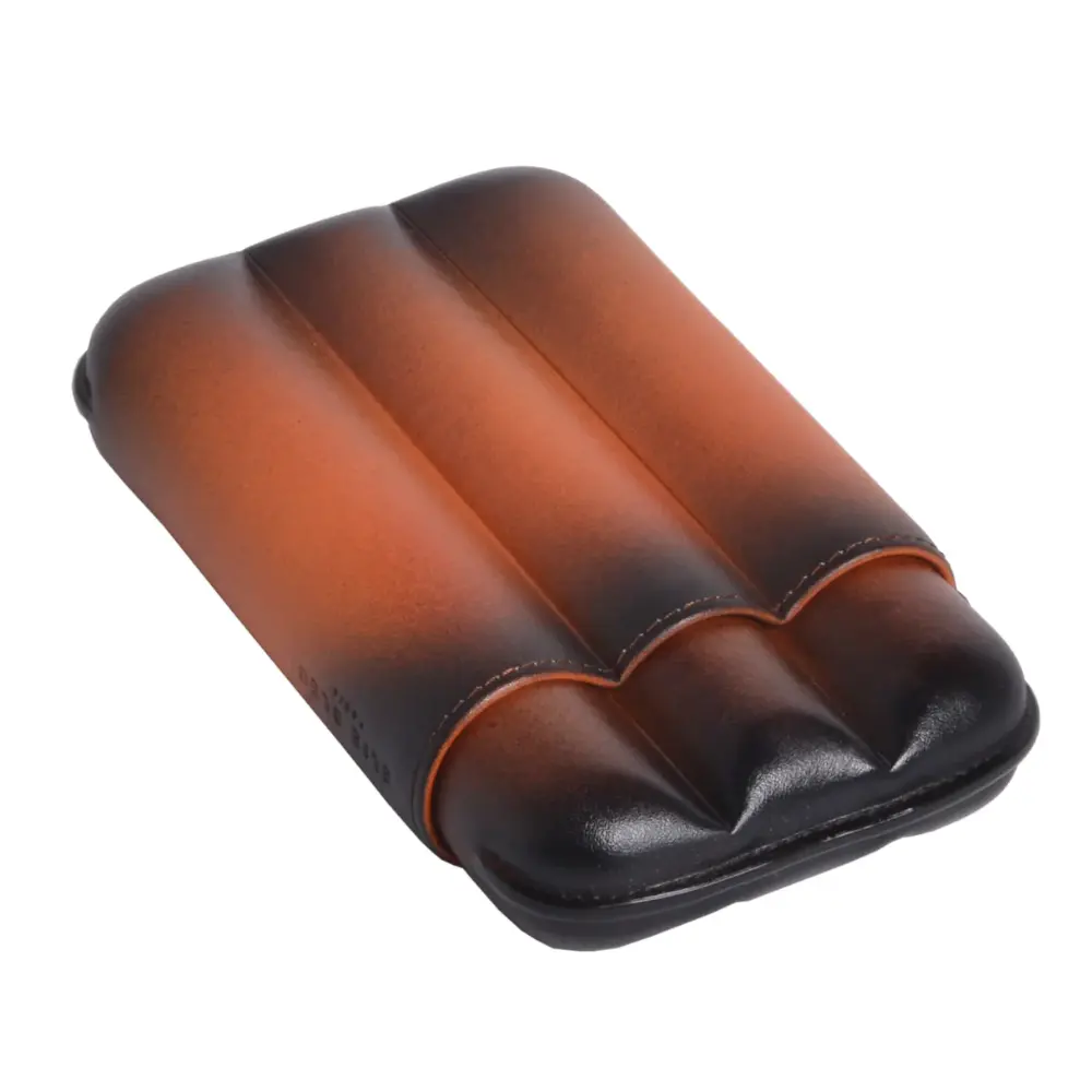 Cigar Case - Elie Bleu 27mm Honey - 3 Cigars