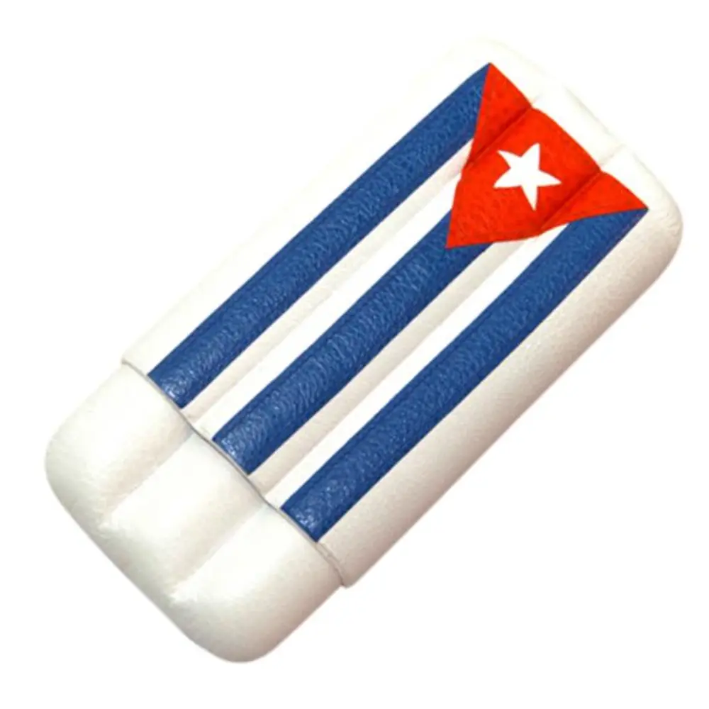 Cigar Case - Fallon Nixes Buffalo Sublimes Flags Cuba & USA- 3 cigars 