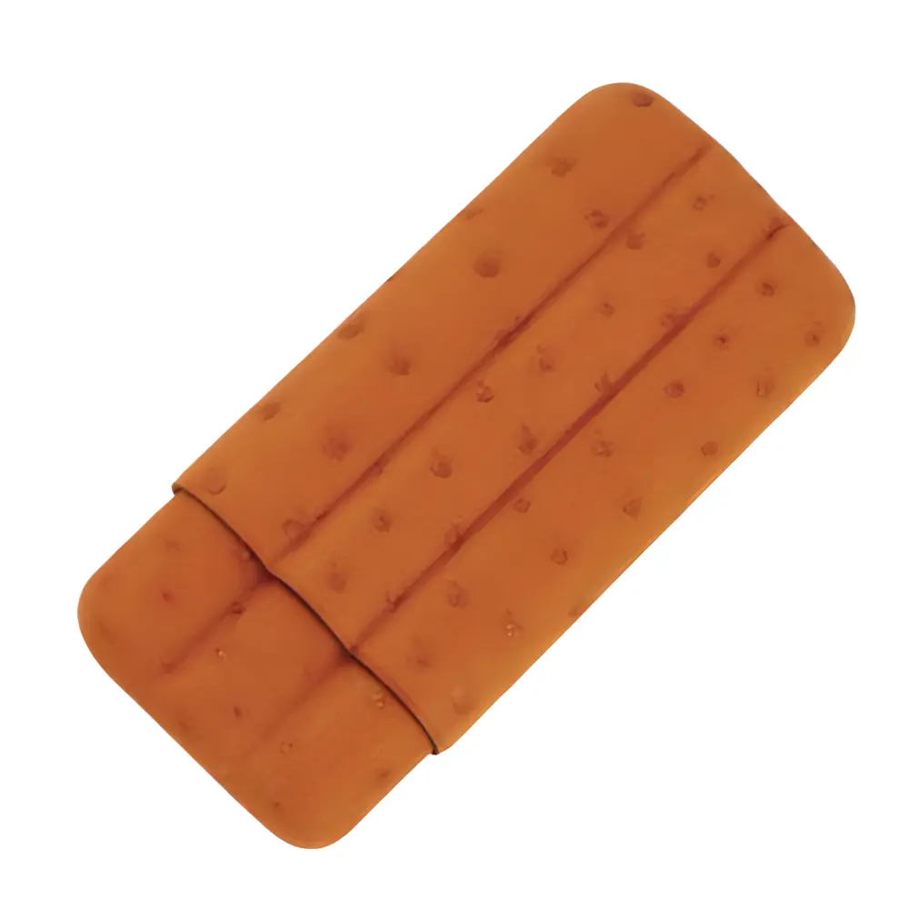 Cigar Case - Fallon Nixes Ostrich Sublimes Cognac - 3 Cigars
