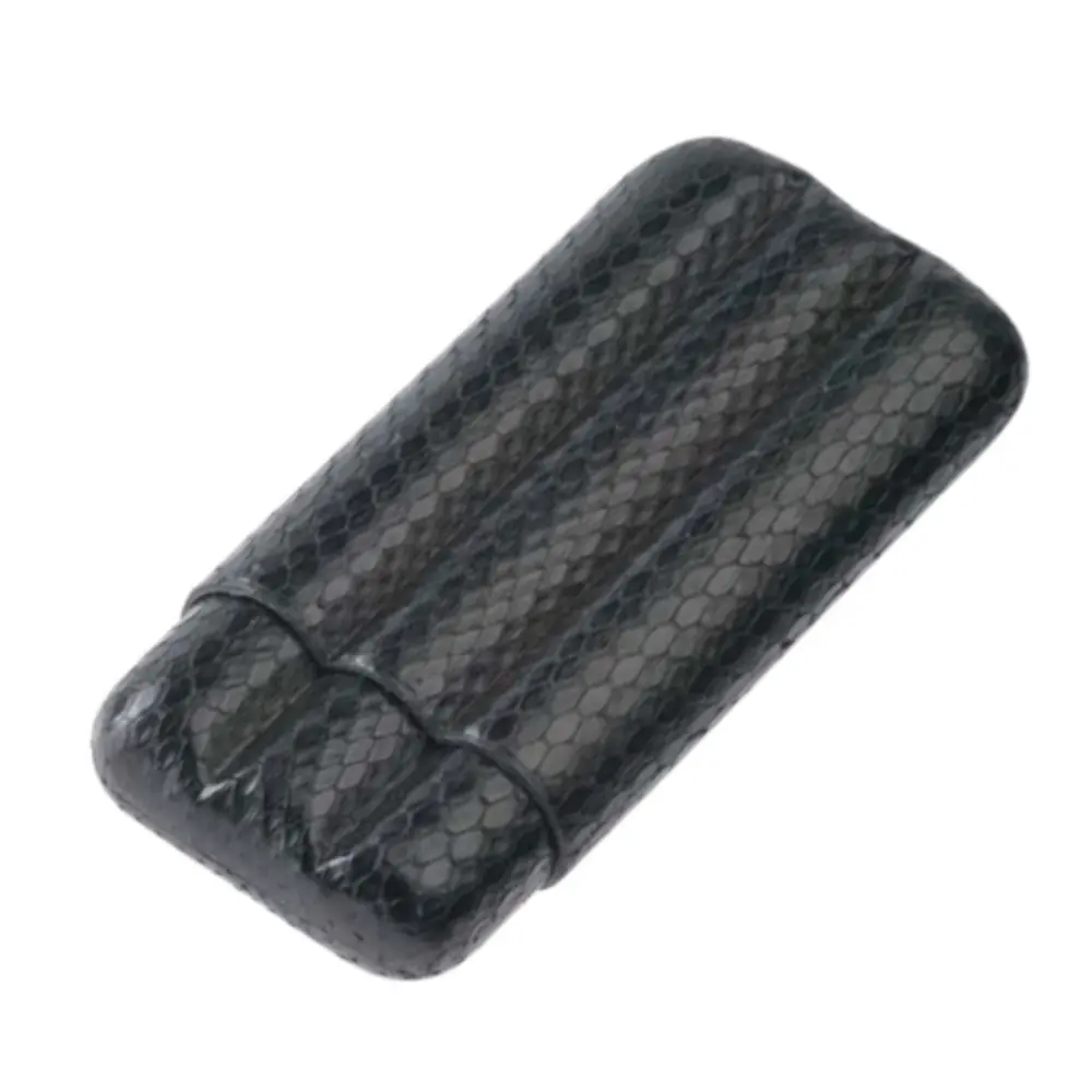 Cigar Case - Fallon Nixes Python Sublimes Black - 3 cigars 
