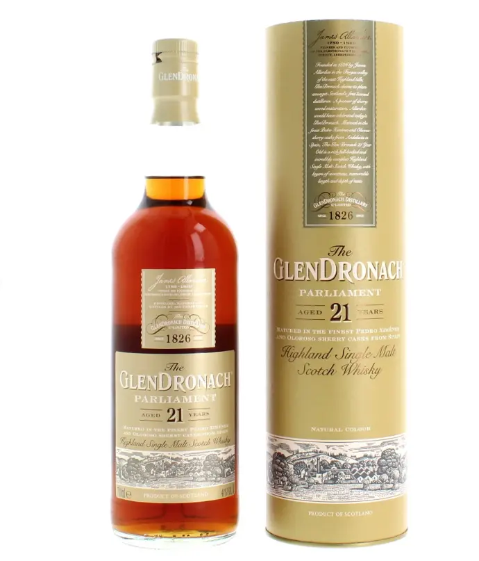 Whisky - Glendronach 21 Year Old Parliament Single Malt Scotch Whisky - 48% 70cl