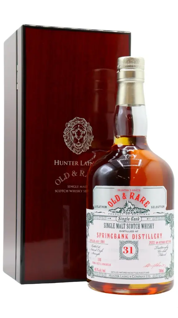 Whisky - Springbank 31 Year Old 1991 Old & Rare Platinum (Hunter Laing) - 49.3% 70cl
