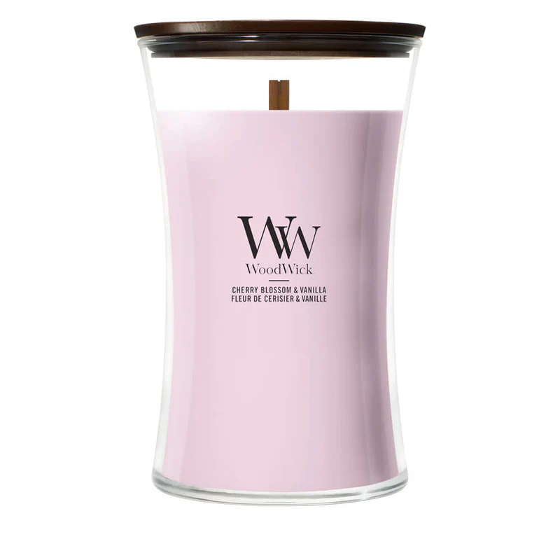 Candle - Woodwick Cherry Blossom & Vanilla - Large
