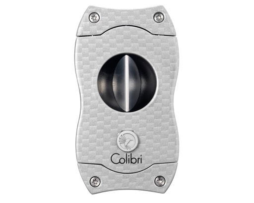 [12092] Cigar Cutter - Colibri V-Cut Carbon Fiber Silver