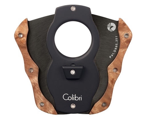 [12099] Cigar Cutter - Colibri Wood Black/Light Burl