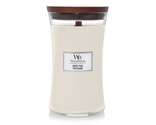 [12132] Candle - Woodwick White Teak - Large