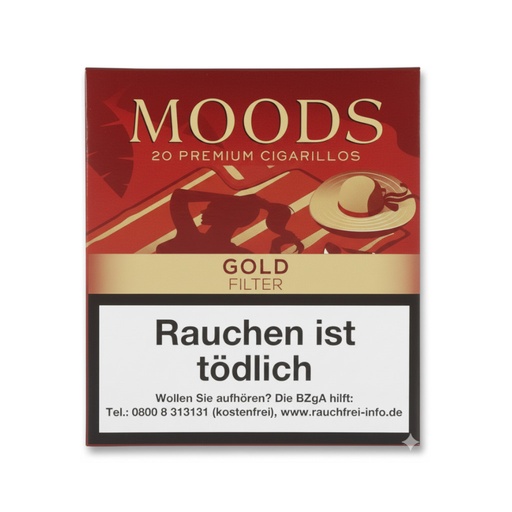 [12159] Danneman Moods Gold Filter - Pack Of 20 Cigarillos
