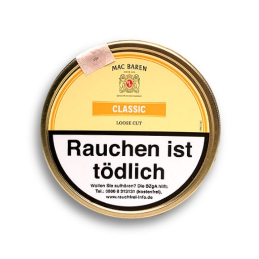 [12249] Pipe Tobacco - Mac Baren Classic Loose Cut - Tin Of 100G