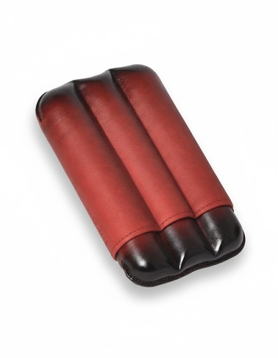 [12339] Cigar Case - Elie Bleu 23Mm Bordeaux - 3 Cigars