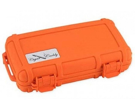 [12478] Humidor - Cigar Caddy Travel Orange - 5 Cigars