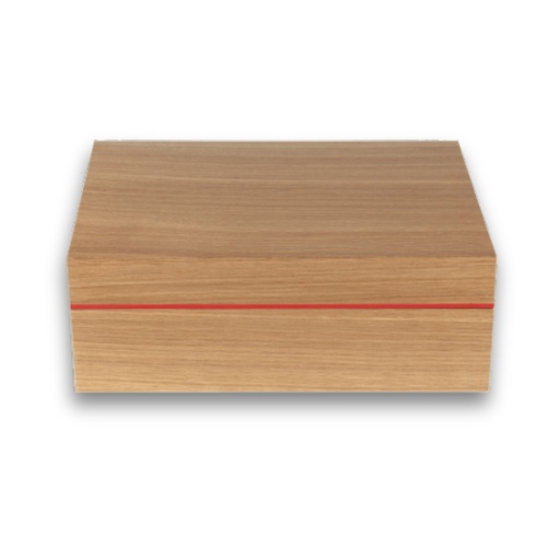 [12679] Humidor - Zino Z80 Natural Oak/Red - 80 Cigars