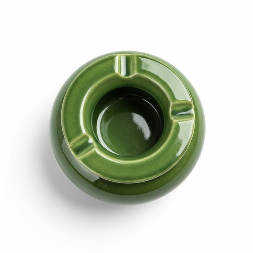 [12724] Ashtray - Dominique London Small Moroccan Green Fall - 3 Cigars