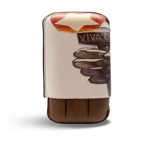 [13246] Cigar Case - Recife Viva Cuba Bourbon - 3 Cigars