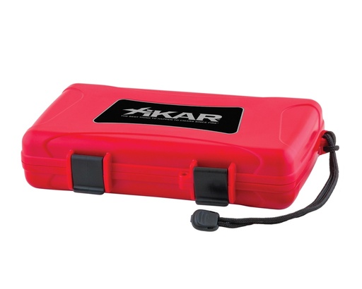 [13252] Humidor - Xikar Travel Waterproof Case Red - 5 Cigars