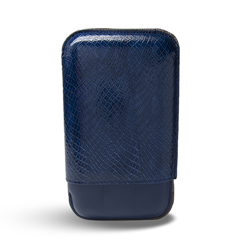 [13314] Cigar Case - Recife Miami Vice Blue Velvet - 3 Cigars