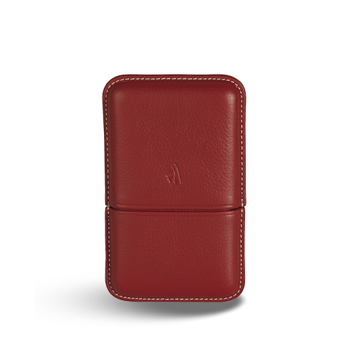 [13461] Cigarette Case - Recife Chesterfield Culture Poppy Red