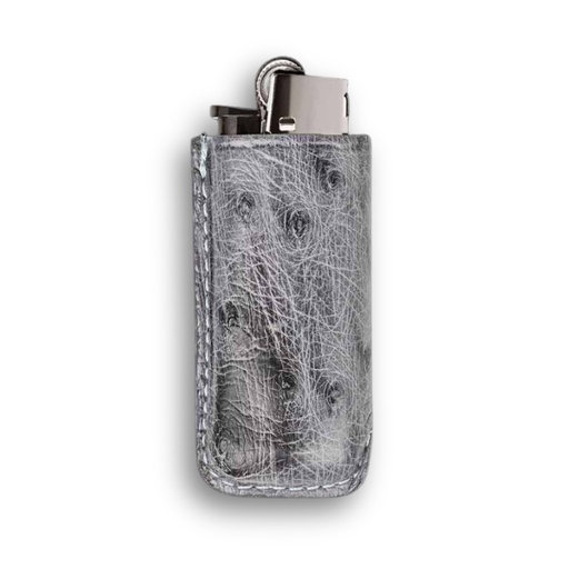 [13508] Lighter Case - Pinel Et Pinel Baron Ostrich Grey