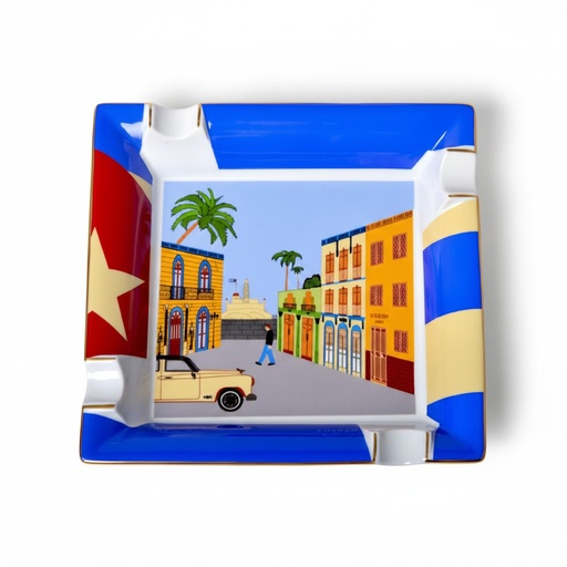 [16479] Ashtray - Elie Bleu Casa Cubana - 4 Cigars