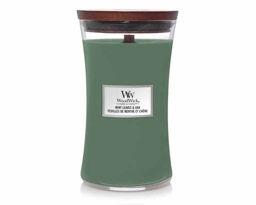 [16655] Candle - Woodwick Mint Leaves & Oak - Large