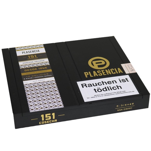 [17082] Plasencia Cosecha 151 San Diego Corona Gorda - Box Of 10 Cigars