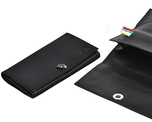 [17220] Pipe Tobacco Pouch - Lubinski Rollup Large Black