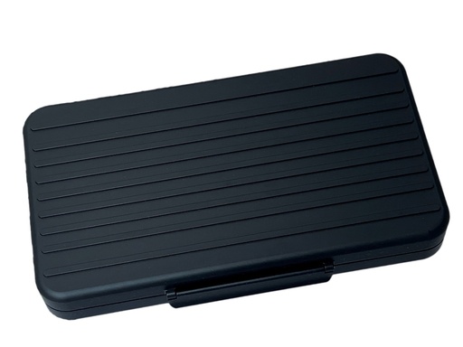 [17231] Humidor - Vb Travel Aluminium Stripes Black - 5 Cigars