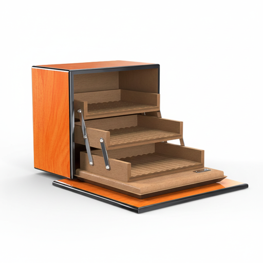 [17280] Humidor - Pinel Et Pinel Sycamore Orange - 145 Cigars