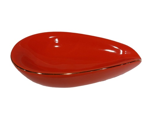 [17292] Ashtray - Chacom Ceramic Red - 1 Cigar