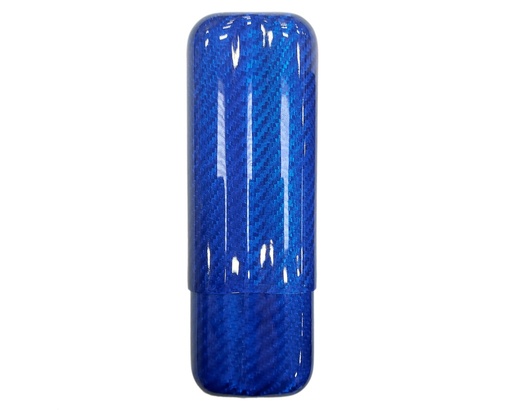 [18723] Cigar Case - Lubinski Carbon Fiber Blue - 2 Cigars