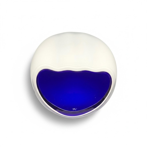 [9171] Ashtray - Czevitrum Salamander Large Blue - 3 Cigars