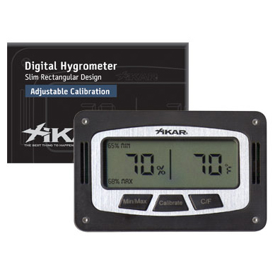 [9329] Hygrometer - Xikar Digital Slim Hygrometer Rectangular