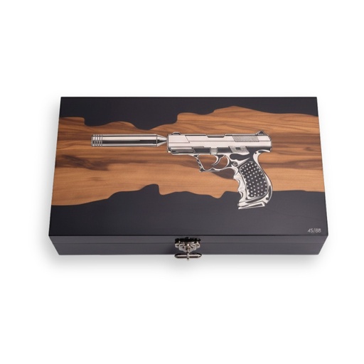 [9333] Humidor - Elie Bleu Gun Thriller - 110 Cigars