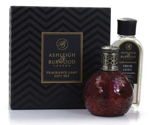 [9545] Fragrance Lamp - Ashleigh & Burwood Gift Set Rose Bud + Fresh Linen 250ml